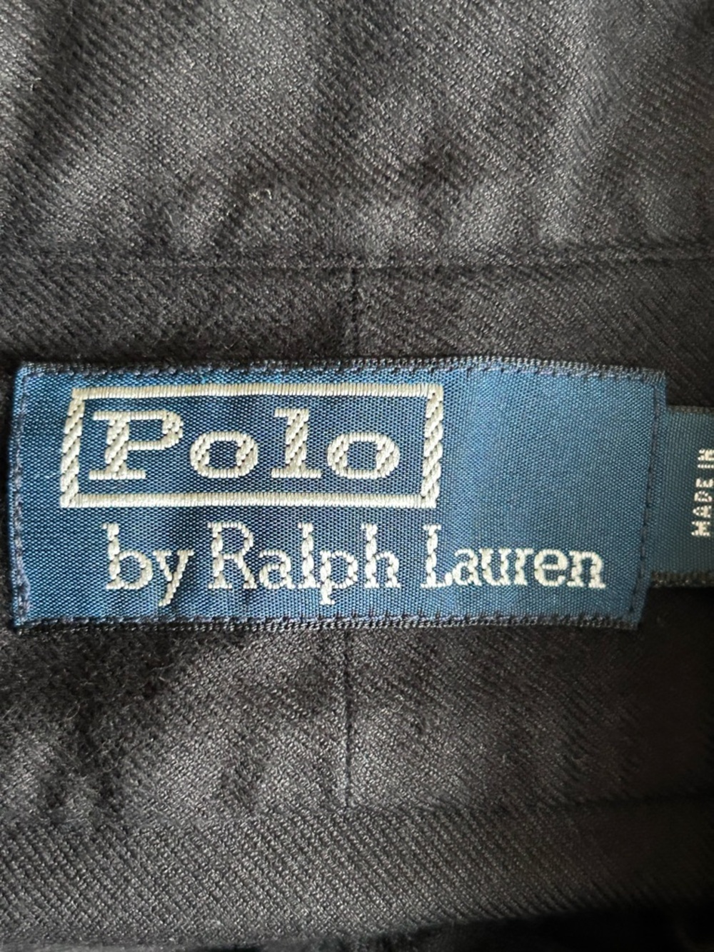 Polo Ralph Lauren Black Cotton/Cashmere Long Sleeve Button Down Shirt - Picture 4 of 9